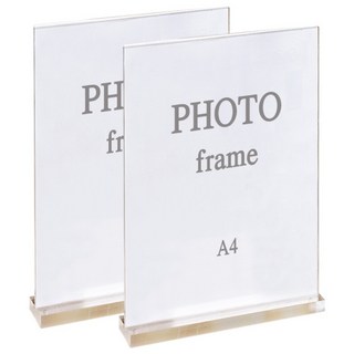 디모어 투명 아크릴 스탠드 POP광고 액자 메뉴판 안내판, 2개