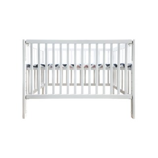 喬依思 Dylan下拉式嬰兒床-附4公分床墊，單手操作護欄，多段高度調整，安全無毒材質，寶寶安心睡眠, 白色