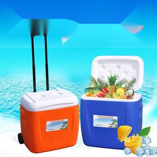 [완벽 보냉] 아이스박스 대용량 롤링쿨러 캠핑용 차량용 하드쿨러, 11 A38L 오렌지 아이스팩 10개, Free