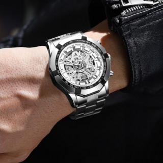 따블루엠 메탈 남성용 패션 손목시계