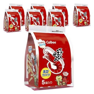 Calbee 卡樂比 卡樂先生蝦風味餅乾 5包入, 8袋, 130g