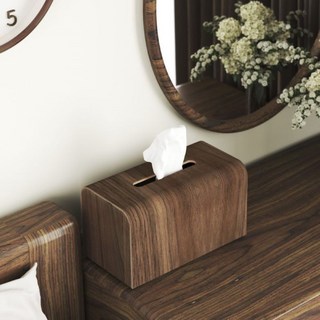 Banana 우드각티슈케이스 서랍형 3세대, 월넛, 1개