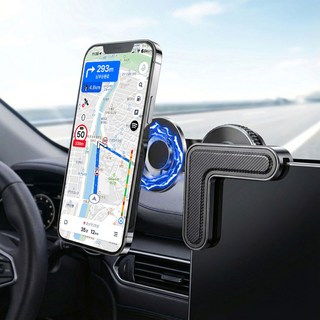 세이보링 테슬라 맥세이프 거치대 차량용 핸드폰 마그네틱 내비게이션 모니터 거치대, 블랙, 1개