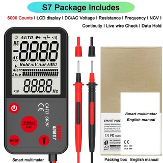 BSIDE USB 충전 스마트 멀티미터 디지털 감지기 자동 범위 테스터 Non-contact Voltage Tester Dual Mode O, CHINA, 1개