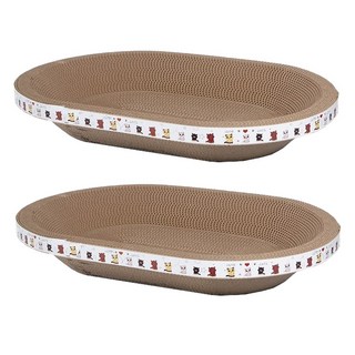 미란다 고양이 타원형 스크래쳐 1+1, 2개