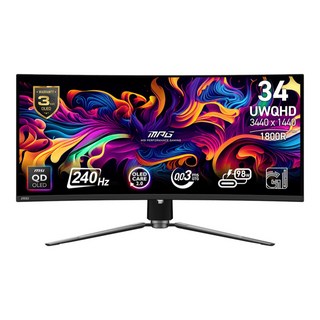MSI MPG 341CQPX QD-OLED 34吋 240Hz 2K 電競曲面螢幕 電腦螢幕, 限時促銷｜MPG 341CQPX