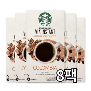 스타벅스 비아 인스턴트 미디엄 로스트 컬럼비아 8개입 x 8팩, 8개
