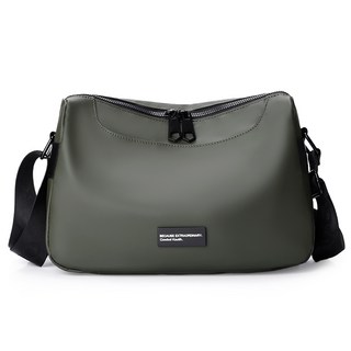 新款高男生側背包 防水商務休閒包 簡約百搭耐用斜背包, 綠