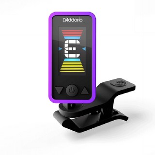 D'addario PW-CT-17 夾式調音器 精準調音 可調頻率 吉他/貝斯/提琴適用, 紫色, 1個