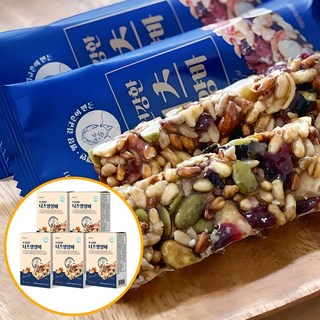 김규흔 한과 더 건강한 너츠 영양바 총25개입 (5개입 x 5), 5개, 125g