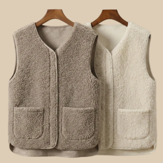 민채앤코 여성 겨울 뽀글이 조끼 양털 베스트 2종 세트