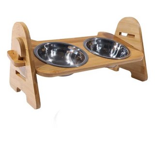 길냥이보온물그릇 높이 조절 가능한 개 그릇 슬로우 피더 소형 중형 대형견용 그릇 및 물, 1개