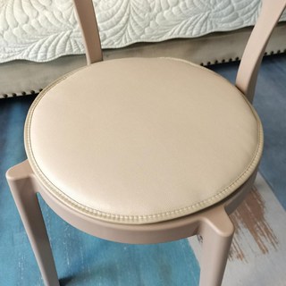 방수 방오 가죽 원형 식탁 의자 방석 두꺼운 미끄럼방지, 베이지