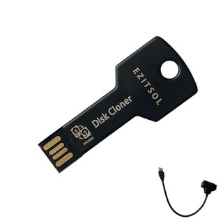 부팅 가능한 USB 키와 USB3.0 SATA 케이블이 포함된 이지솔 디스크 클로닝 키트 - OS 재설치 없이 HDD/SSD 복제 또는 업그레이드 - 64비트 Windows 및, EZITSOL 부팅 가능한 USB 키 및 USB3.0