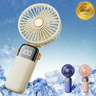 [강력한] 메라빌리아 5단계 파워 Cool 휴대용 손선풍기, 퓨어 화이트
