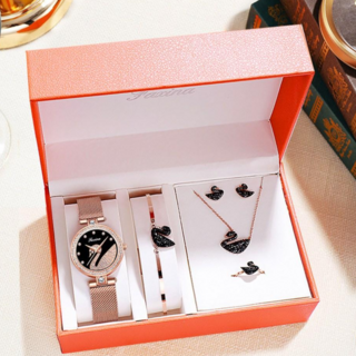 Fasina 奢華女士手錶套組珠寶天鵝女時尚禮品推薦