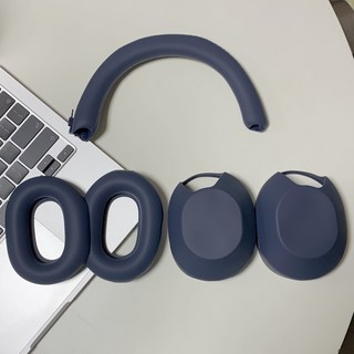 마이플럼 소니 헤드셋 wh 1000xm5 커버 실리콘 5피스 세트 노이즈캔슬링 헤드폰, 다크네이비, 5개