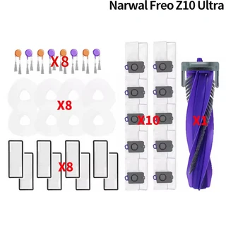 Narwal Freo Z10 용 Ultra 메인 롤러 사이드 브러시 브러쉬 Hepa 필터 천 먼지 봉투 액세서리, 14 Best Selling