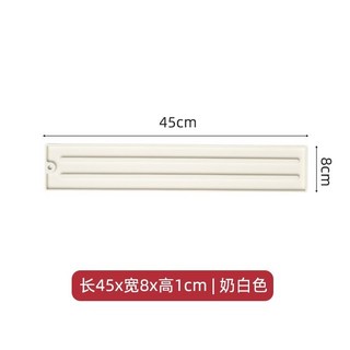 窄縫鍋蓋收納墊 瀝水 防滑 廚房檯面放置墊, 奶白色1個【加高卡槽/瀝水置物】,耐溫防燙【檯面防滑/耐髒】瀝水置物, 1個