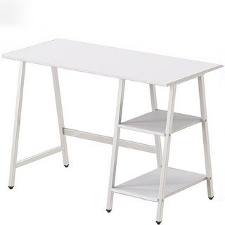 BuyJM低甲醛耐磨工作桌, 白色, 2層