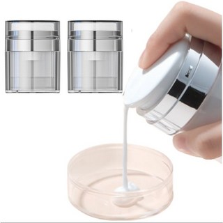 라워스 손쉬운펌핑 진공 크림 공병, 50ML, 2개, 화이트50ml