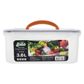 데일드 투명한 김치통, 3.6L, 1개