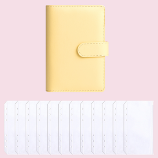 앙이네 하우스 6공 현금바인더 저축 무지출 현금 챌린지 다이어리, 1개, 옐로우