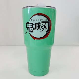 鬼滅之刃 冰霸杯 900ml 大口徑 304不鏽鋼 保冷保溫杯 彌豆子 碳治郎 我妻善逸, 綠色, 1個