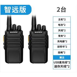 BAOFENG 雙頻無線對講機，清晰通話，輕巧易攜，多頻道選擇, 【2台】智遠版