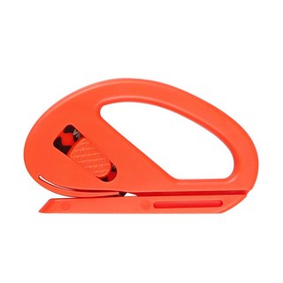 2PCS 비닐 포장 자동차 안전 커터 백킹 탄소 포장지 절단 도구 슬리터 섬유 필름 스티커 나이프, 2Pcs Orange