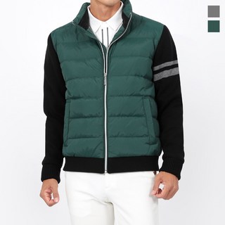 제로다몰 남자 솜털 패딩 니트 점퍼 골프 필드 풀집업 방한 점퍼 겨울용