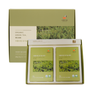 아름다원 유기농 세작녹차 100g 선물세트, 1세트, 2개입, 50g
