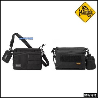 馬蓋先 Magforce 軍風戶外小方側背包 黑色 戰術側背包跨包單肩包勤務包登山包雜物包郵差包