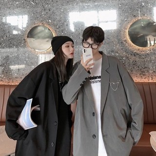 西裝外套 休閒西裝 薄西裝外套 韓版外套 學院風外套 情侶外套 寬鬆外套 雙排扣西裝 黑色外套 薄外套男 男士外套