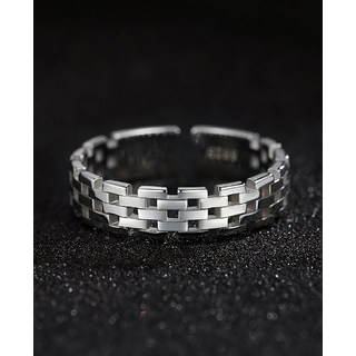 무니켈 시계 체인 밴드 사이즈조절 링 프리사이즈 커플 반지 0022A