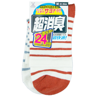 ALX 超消臭條紋襪 2入組 #SS20