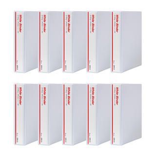 프로비즈 백색 투명 3공 D링 바인더 5cm 화이트 투명, 10개, 화이트투명