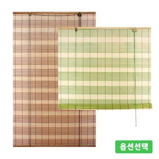 스트라이프 대나무 자동발 ( 천연 나무발 식당 업소용 문발 햇빛가리개 블라인드 창문발 인테리어 소품 롤스크린 통풍 가림막 현관문발 )