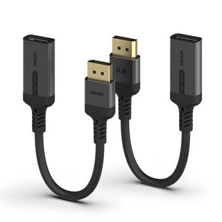 아트뮤 DP 1.4 to HDMI 2.0 HDR 어댑터 케이블, DPtoHDMI어댑터-메탈블랙, 1개