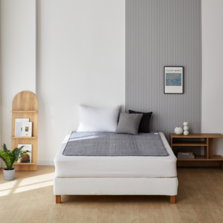 국내생산<2025년 10월 최신형 >당일출고 한일의료기 프리미엄 탄소열선 전기요 그레이 패턴 더블 HL-204D (135*180cm) 싱글(100*180cm), 더블 135*180 cm