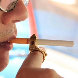 스테인리스 호신용 반지 자기방어 포인트 링 야외 EDC 다기능 합금 담배 홀더 금속 손가락 도구 창문 파손 금연 및, 1)1PC Random 색상