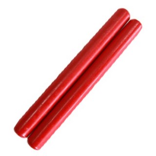 台灣製紅木響棒 木製節奏打擊樂器 小響棒 紅色 幼兒奧福樂器 節奏訓練, 1個
