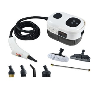 카토 소형 가정용 고압 고온 스팀 청소기 - 강력 살균 주방 기기 세탁기 싱크대 카펫 타일 유리까지 완벽 청소, 화이트TC-SC-001