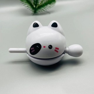 解壓小木魚擺件 療癒系情緒小物 辦公桌療癒小物, 1個, 木魚-白貓