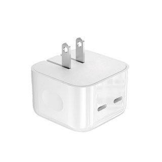 【原廠保固 隔日出貨】35W雙孔快充頭 豆腐頭 適用於iPhone 15等Type-C設備 快速充電 輕巧便攜, 1個, MCK雙孔type c充電器 白