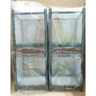 鬥魚缸 鬥魚飼養箱 鬥魚堆疊盒 迷你鬥魚缸 桌上型 小魚缸 多功能水族寵物箱, 1個