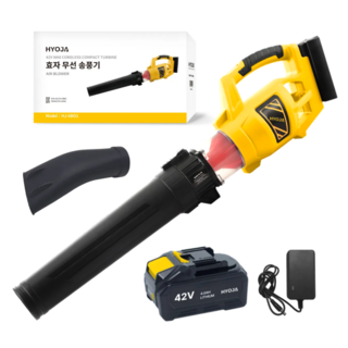 효자 무선 송풍기 42V 대포 충전식 에어건 제설 낙엽 캠핑 세차 청소기 전동 브로워, 42V 4000mAh 효자 무선 송풍기, 1개