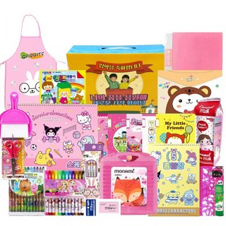 입학선물 신학기 학용품 입학축하합니다 풀 문구세트 (공주님), 1세트