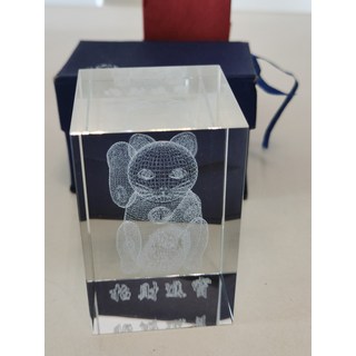 招財進寶 招財貓 立體擺件 尺寸5cm*8cm 十二生肖晶體擺件, 如圖所示