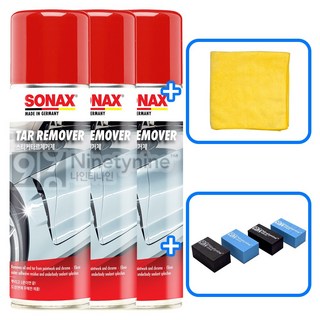 소낙스 스티커타르제거제-300ml 3개+타월&도어가드, 1개, 300ml